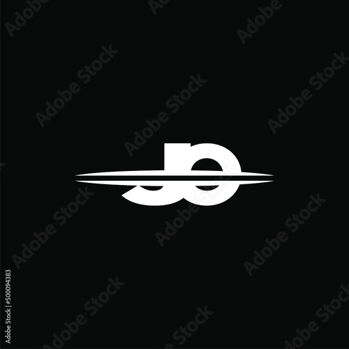 JO initial monogram logo for gaming with Gemoteric line  shape style design on isolated background