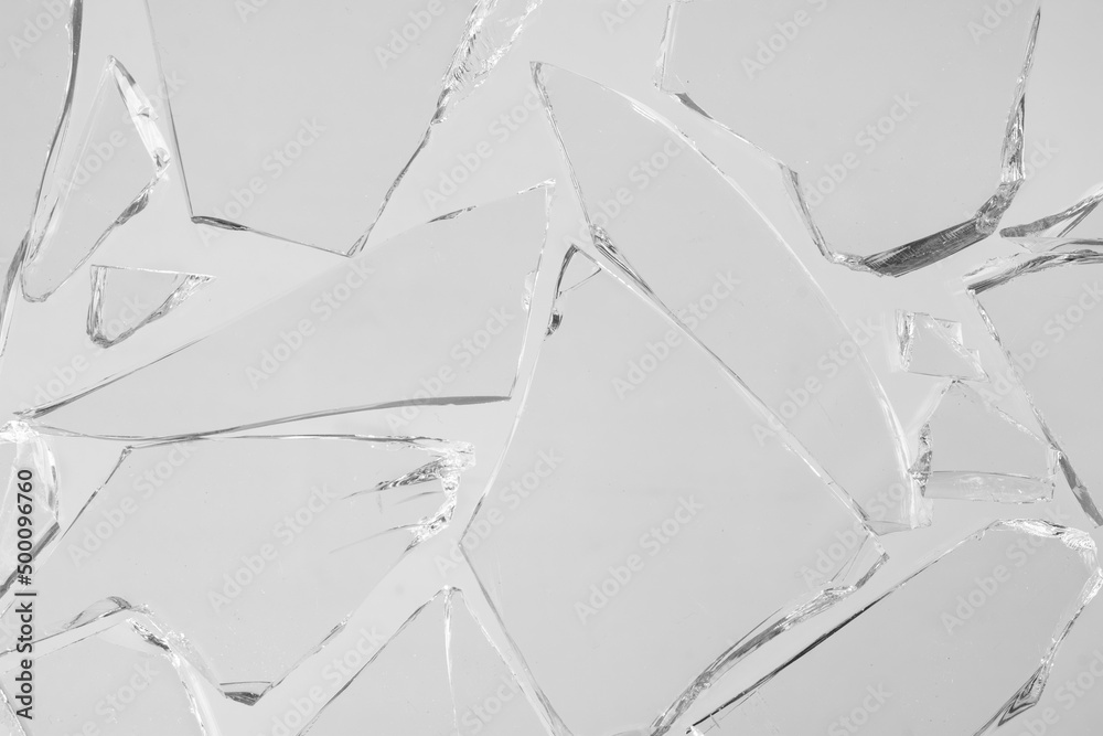 Texture of broken glass close up. Texture of broken glass close up.
