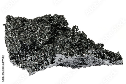 Foto 99.95% fine boron crystal isolated on white background