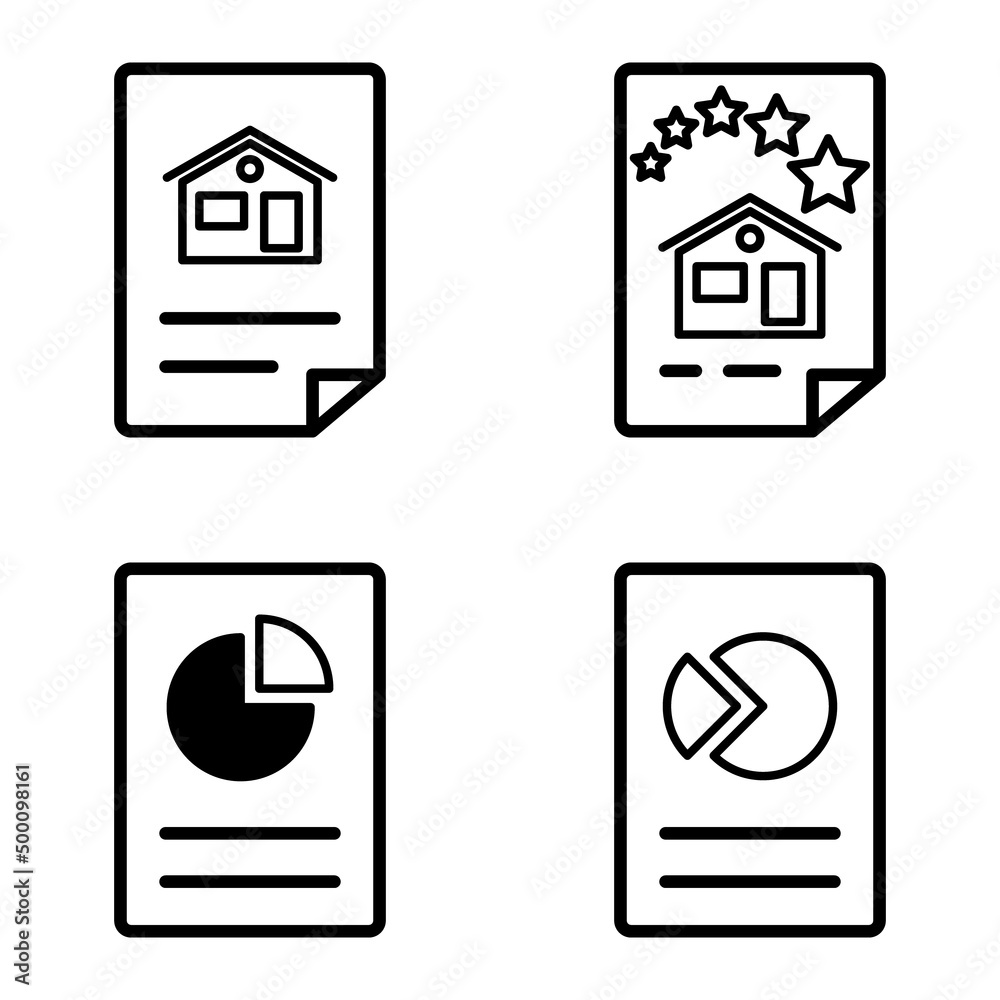 Docs1-2 Flat Icon Set Isolated On White Background