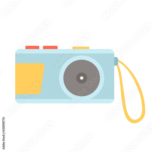 Summer colorful camera and flat design vector