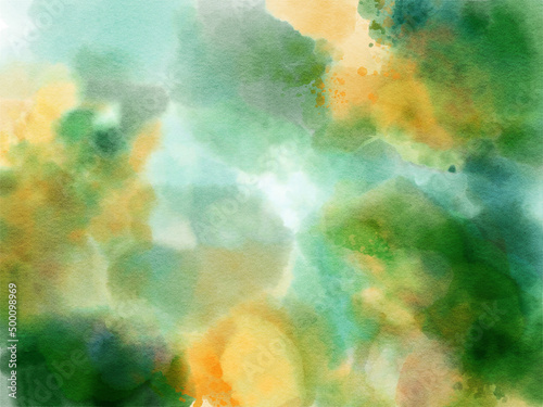 Watercolor background with colored spots