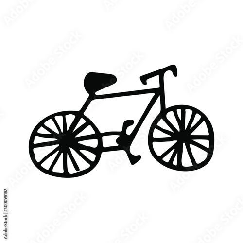 Bike urban transport sketch vector icon. Outdoor cycling activity hand drawn symbol © Dufort Art