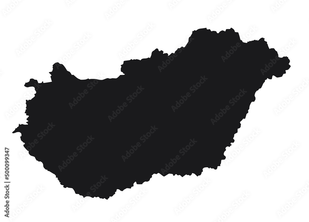Hungary black map. vector illustration Hungary black map. vector illustration