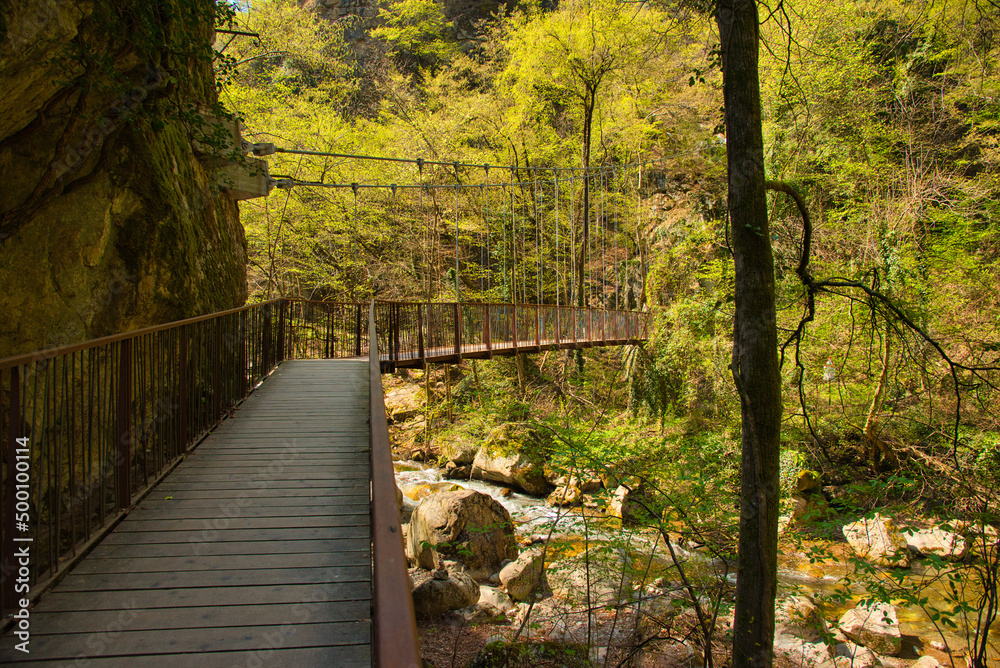 Obraz premium Gaulschlucht in Lana in Südtirol