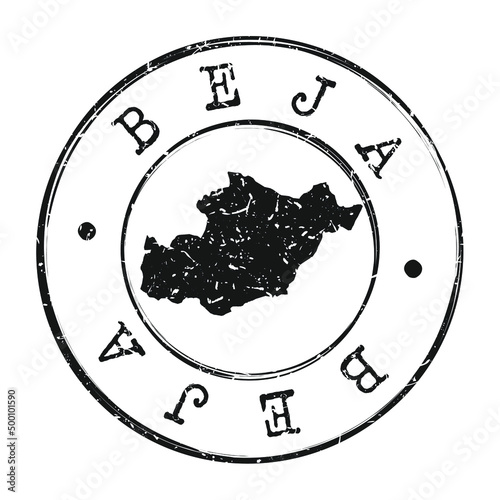 Beja, Portugal Silhouette Postal Passport. Stamp Round Vector Icon Map. Design Travel Postmark.  photo