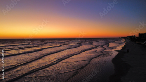 Sunset over ocean 