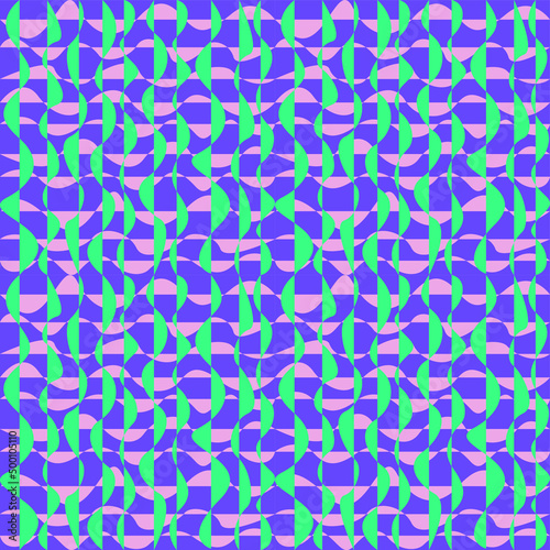 Vector illustration is an abstract seamless pattern with lilac and blue trend mosaic spots. Concept - wallpaper  paper or fabric