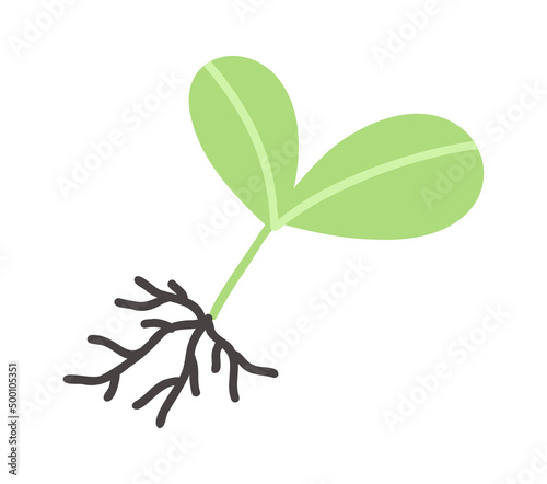 Vegetarian sprout icon with vegetables. Heatly vegetable plant. Vector illustration photo