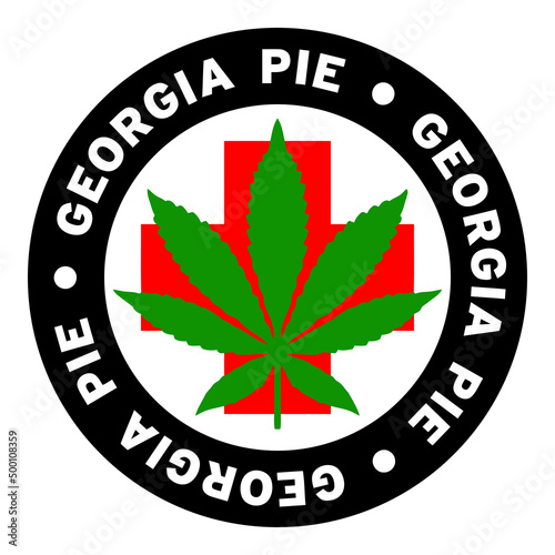 Round Georgia Pie Medical Marijuana Strain Clipart