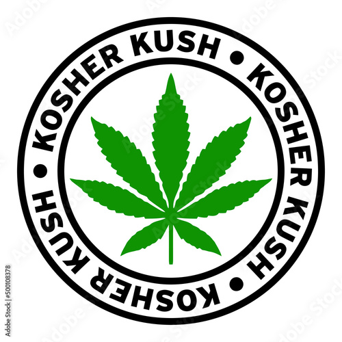 Round Kosher Kush Marijuana Strain Clipart