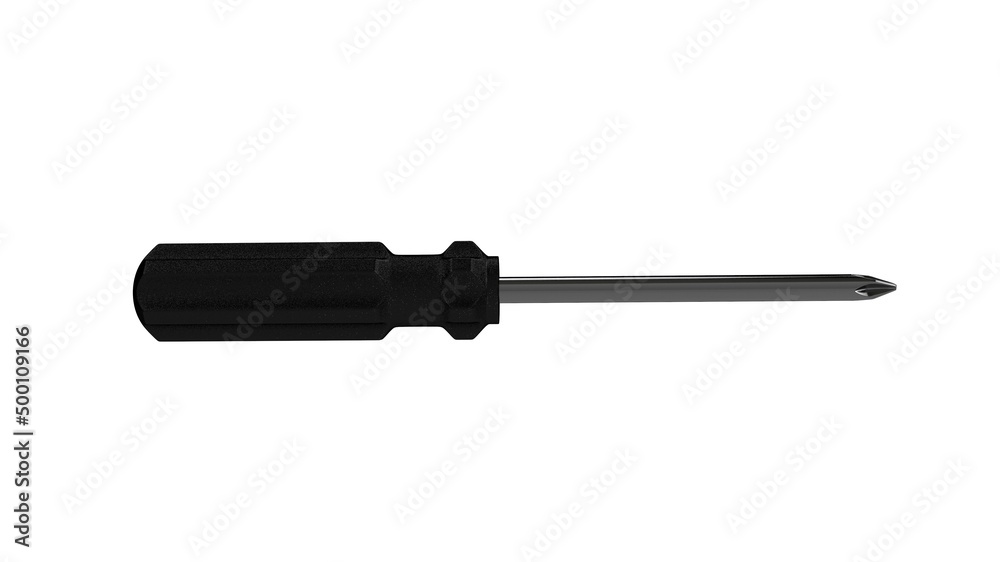 3d illustration. A beautiful view of blue screwdriver on a white blackground. Work tool for repair and fix. 3d illustration. A beautiful view of blue screwdriver on a white blackground. Work tool for repair and fix.