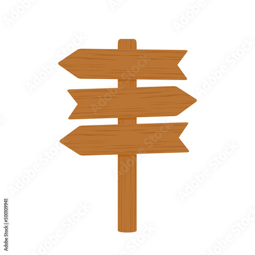 Wooden board signs icon clipart in cartoon animated vector