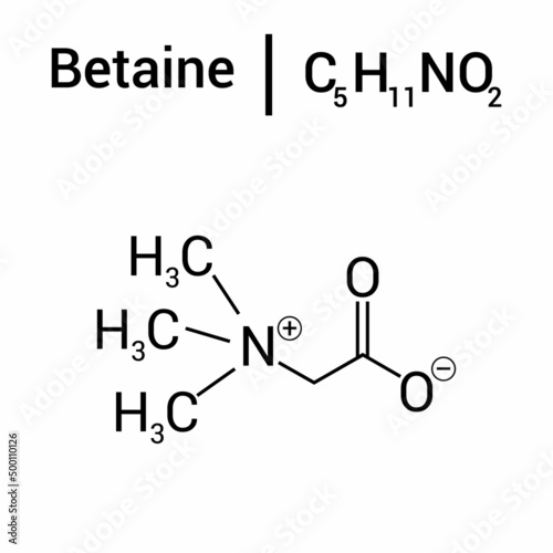 chemical structure of Betaine (C5H11NO2)