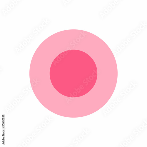 Circle inside another circle vector illustration