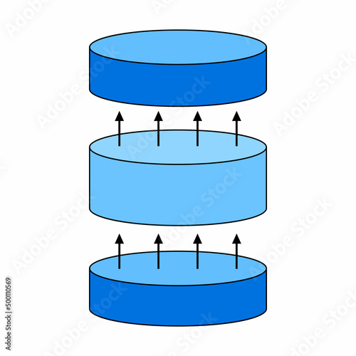 schematic diagram of a cyclotron