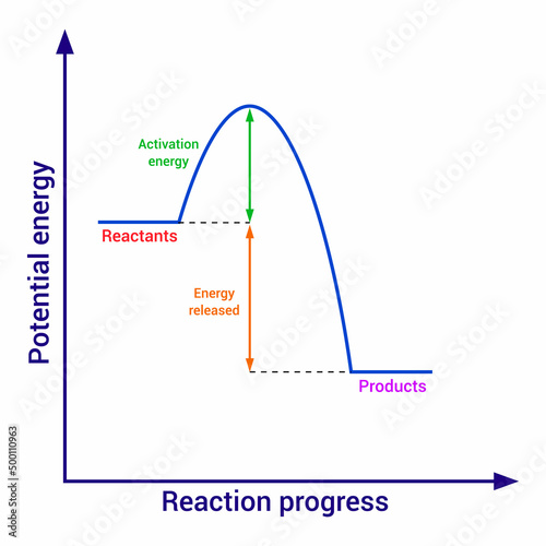 exothermic reaction graph in chemistry photo