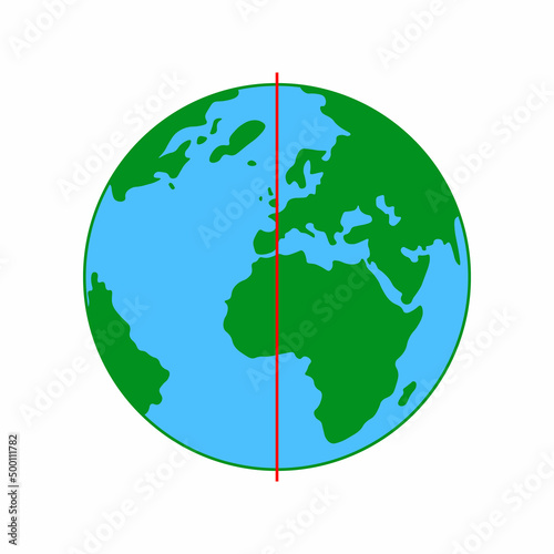 prime meridian in a geographic coordinate system