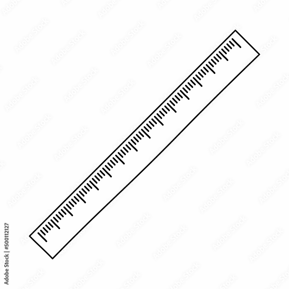 hand drawn of straight ruler vector icon isolated on white background hand drawn of straight ruler vector icon isolated on white background