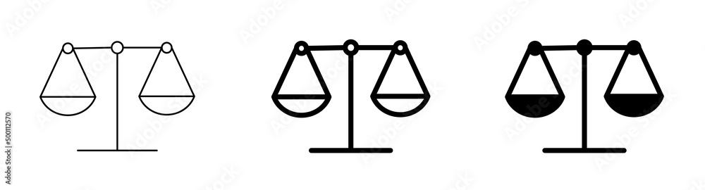 Waga- ikona wektorowa. Symbol sprawiedliwość. Waga- ikona wektorowa. Symbol sprawiedliwość.