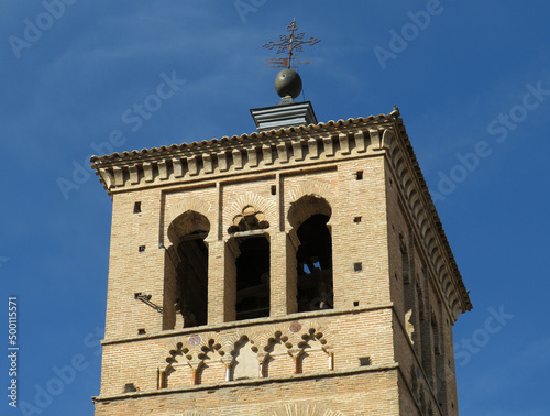 Church of Santo Tome. Historic city of Toledo. Spain.
View of the bell tower. Islamic Mudejar art of the 13 century. 