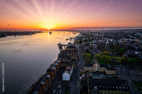 Sunrise over Gravesend, Kent photo