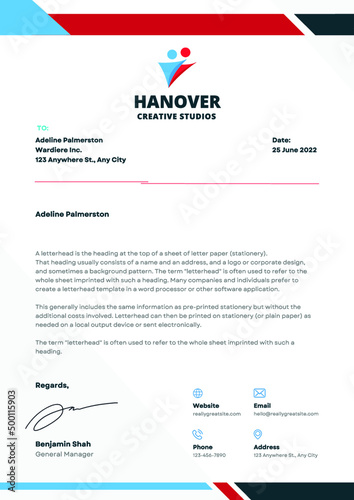 Minimalist Modern Business Letterhead Template