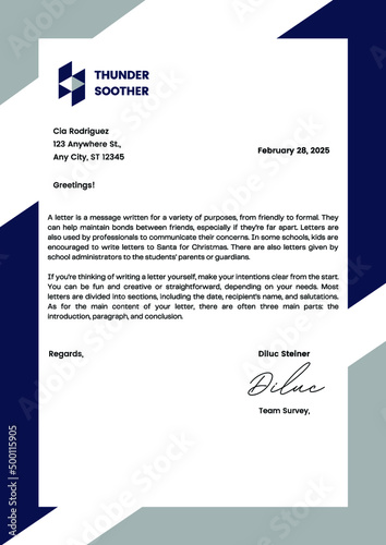 Minimalist Modern Business Marketing Letterhead