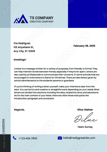 Minimalist Modern Business Marketing Letterhead