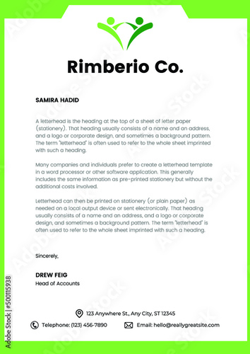 Modern Minimalist Corporate Letterhead