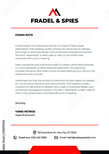 Modern Minimalist Corporate Letterhead