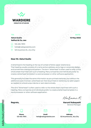 Modern Professional Business Letterhead
