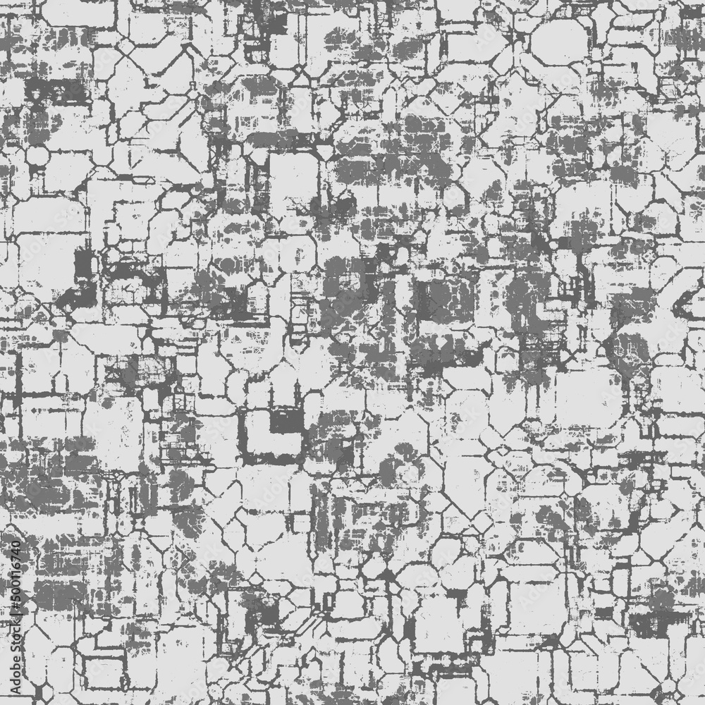 Fototapeta premium A 3d digital rendering of a seamless tile of gray circuits which can be colorized to any color needed.