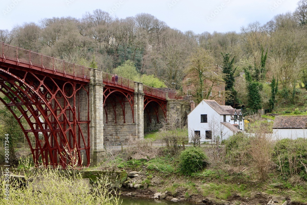 Bridge over Severn in Ironbridge. Telford, England Bridge over Severn in Ironbridge. Telford, England