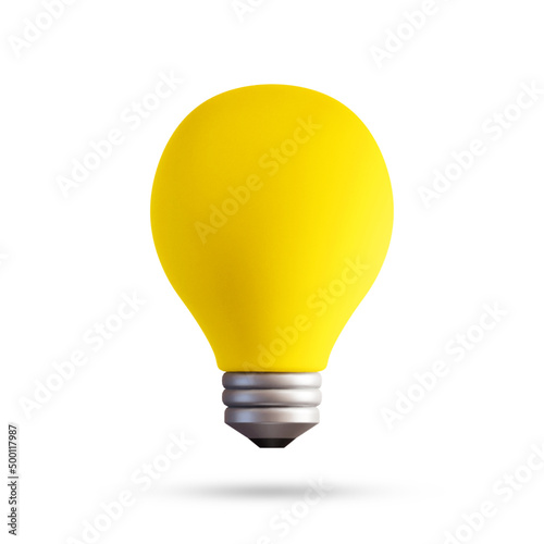 Lamp bulb 3d render isolated on white background
