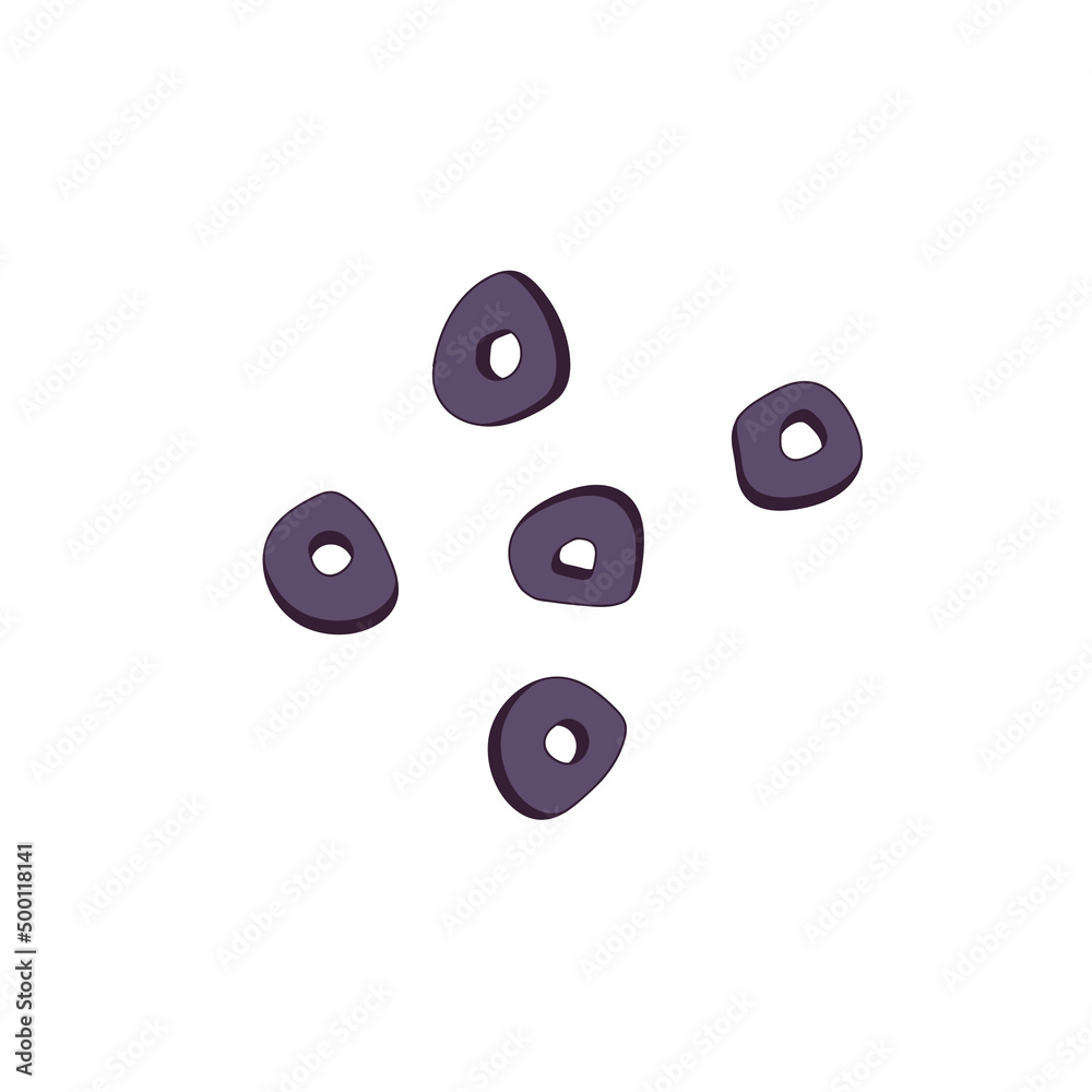Fototapeta premium Set of slices of olives. Elements, food ingredients.
