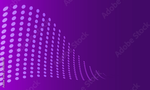 Abstract purple vector background with a wave of lilac circles