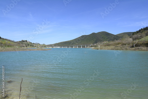 italy marche region Beautiful view of Cingoli lake