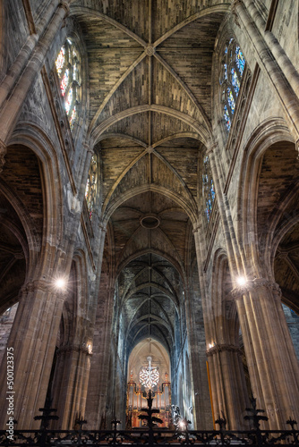 Vue intérieur de la Basilique Saint-Michel de Bordeaux (Nouvelle-Aquitaine, France)