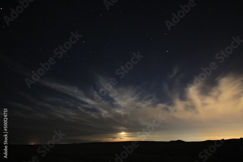 Moonrise over the Arabian desert