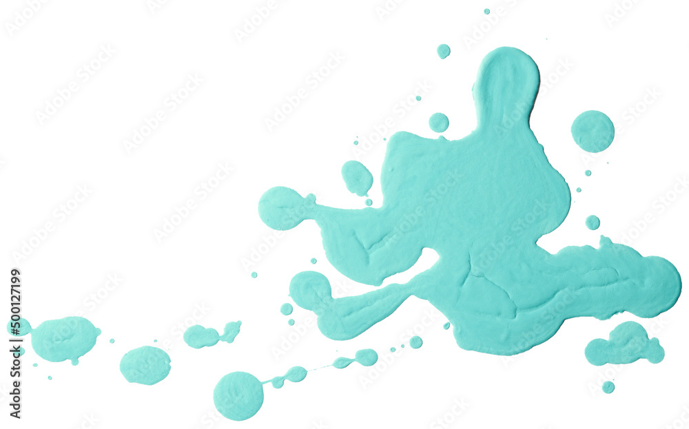 A stain of paint with splashed drops. A stain of paint with splashed drops.