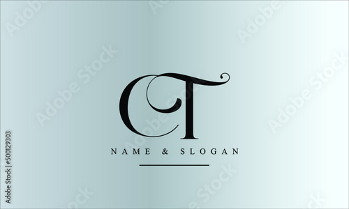 TC, CT, T, C abstract letters logo monogram