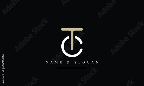 TC, CT, T, C abstract letters logo monogram