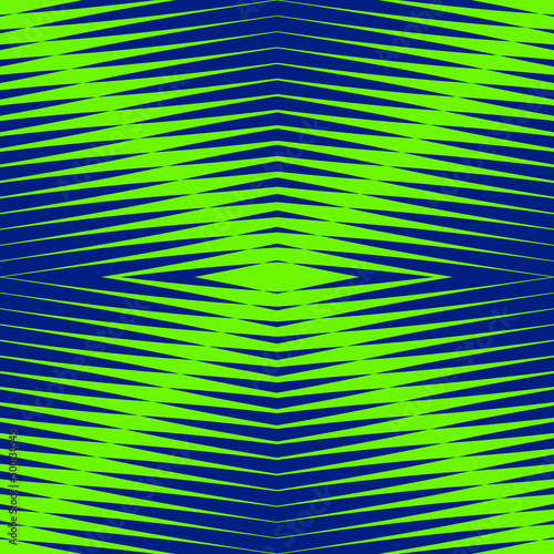 Vector halftone line background. Bright seamless pattern with diagonal cross lines, stripes in x shape. Urban art sport style texture. Trendy neon blue and green endless design with gradient effect