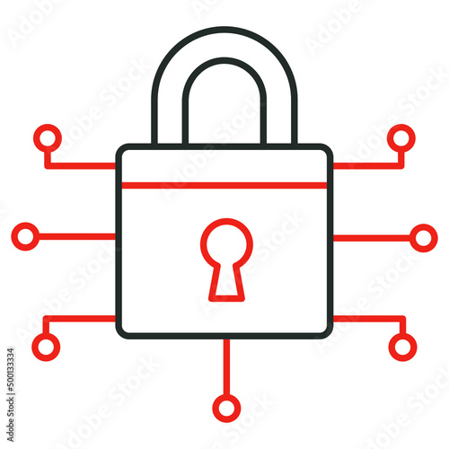 Security lock network Vector icon which is suitable for commercial work

