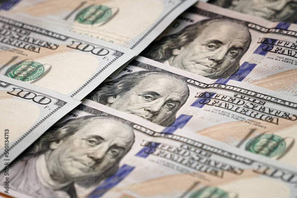 American money. three hundred dollar bills, franklin face approach, savings. American money. three hundred dollar bills, franklin face approach, savings.