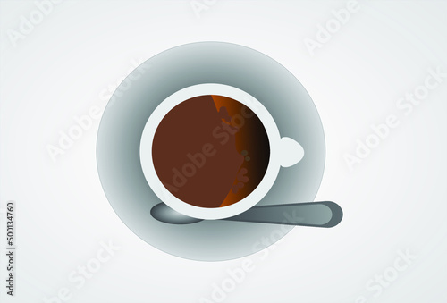cup of coffee on a saucer