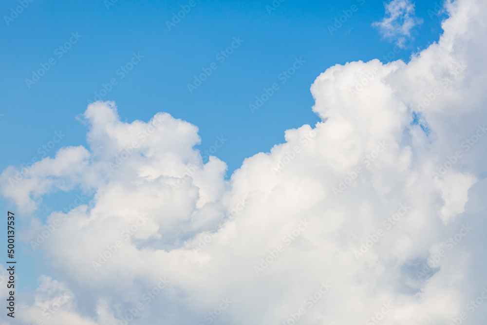 Dense white clouds in the blue sky in Turkey Dense white clouds in the blue sky in Turkey