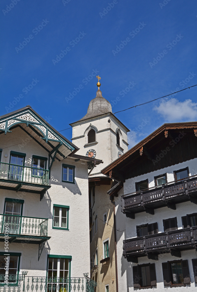 St. Wolfgang im Salzkammergut, Dorfansicht mit Wallfahrtskirche