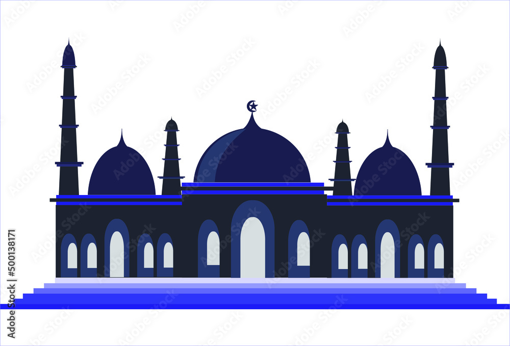 Mosque icon vector Illustration design template. vector illustration for use in banners, web, posters and e-business